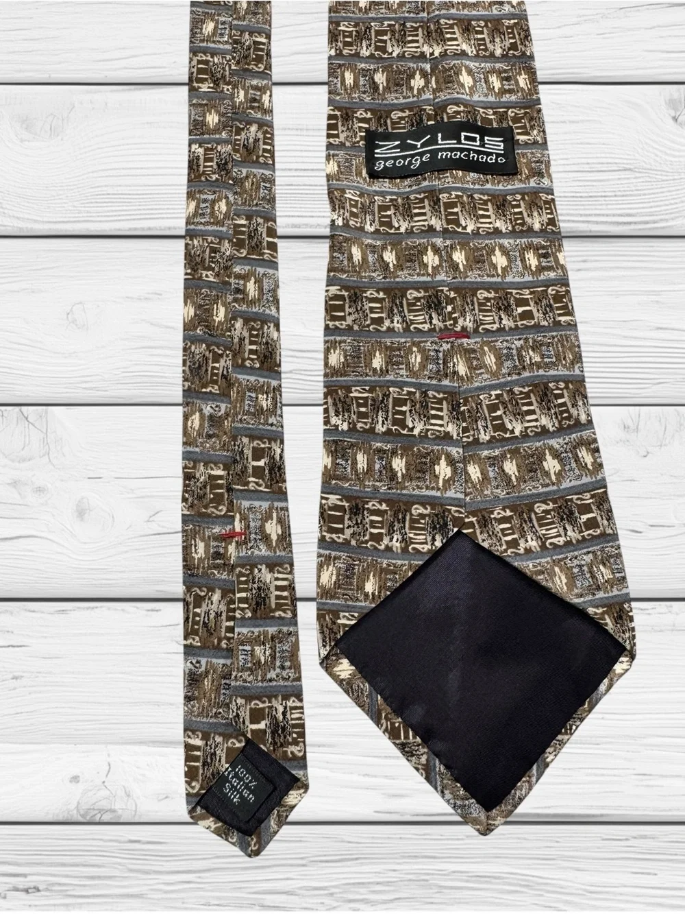 Vintage Zylos George Machado 100% Silk Tie